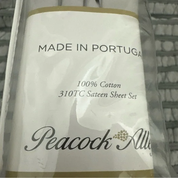 Peacock Alley King Sheet Set 100% Cotton 310TC SATEEN Sheet Set BNIP - Picture 4 of 6